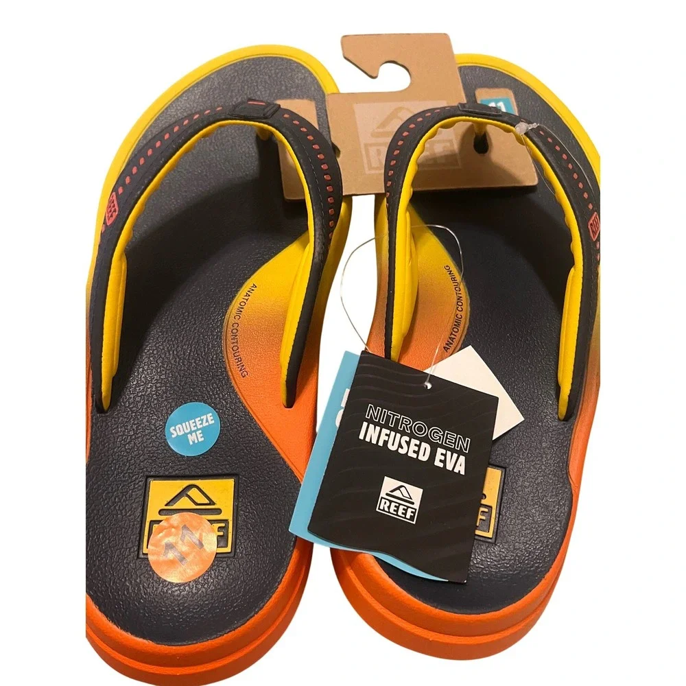 Reef Swellsole Cruiser Mens 11 Navy Sunset New Nitrogen Infused EVA Sandals‎